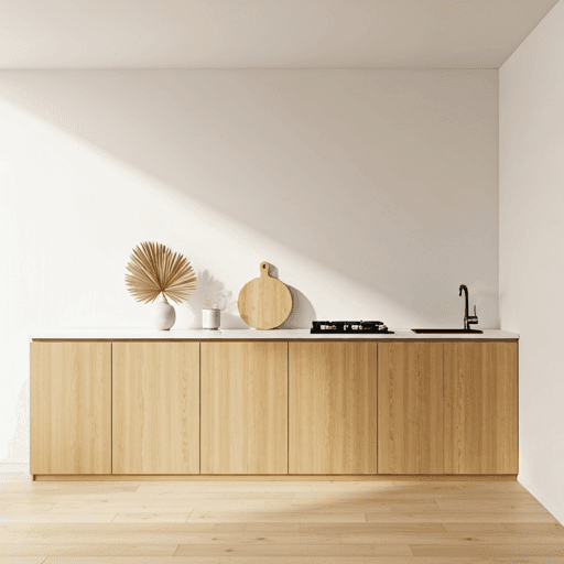 AI design kitchen transformation from dated to modern luxury