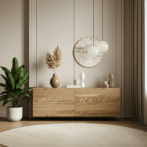 AI generated interior design - luxury modern living room created by DecorAI